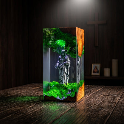 EthanArts -  Sacred Heart Moss Lamp